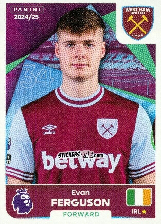 Cromo Evan Ferguson - English Premier League 2024-2025
 n. U44 - Panini