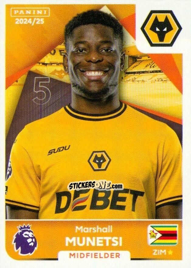 Sticker Marshall Munetsi - English Premier League 2024-2025
 n. U48 - Panini