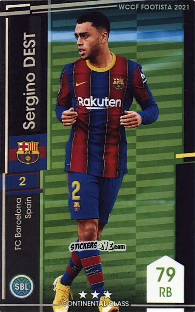 Cromo Sergiño Dest - Wccf Footista 2021 Serie F21-6 n. 32 - Panini