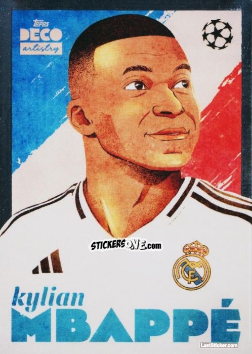 Sticker Kylian Mbappé - DECO UEFA Club Competitions 2024-2025
 n. 83 - Topps