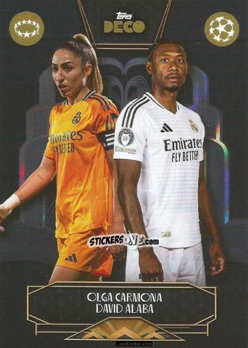 Sticker David Alaba / Olga Carmona - DECO UEFA Club Competitions 2024-2025
 n. 119 - Topps