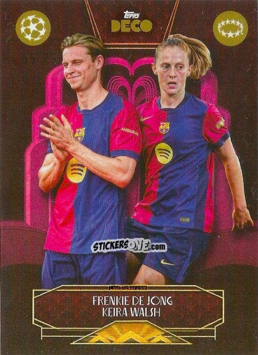 Sticker Frenkie de Jong / Keira Walsh - DECO UEFA Club Competitions 2024-2025
 n. 120 - Topps
