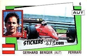 Figurina Gerhard Berger - Supersport 1988 n. 6 - Panini