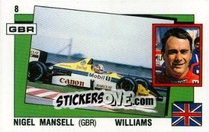 Figurina Nigel Mansell - Supersport 1988 n. 8 - Panini
