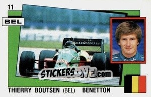 Figurina Thierry Boutsen - Supersport 1988 n. 11 - Panini