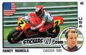 Figurina Randy Mamola - Supersport 1988 n. 49 - Panini