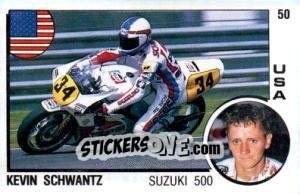 Figurina Kevin Schwantz - Supersport 1988 n. 50 - Panini