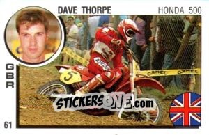 Figurina Dave Thorpe - Supersport 1988 n. 61 - Panini