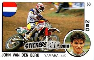 Figurina John Van Den Berk - Supersport 1988 n. 63 - Panini