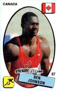 Figurina Ben Johnson - Supersport 1988 n. 67 - Panini