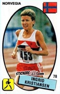 Cromo Ingrid Kristiansen - Supersport 1988 n. 78 - Panini