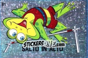 Figurina Salto in Alto [cartoon frog high - Supersport 1988 n. 81 - Panini