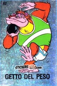 Cromo Getto Del Peso [cartoon gorilla - Supersport 1988 n. 87 - Panini