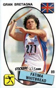 Cromo Fatima Whitbread - Supersport 1988 n. 89 - Panini