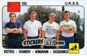 Figurina Igor Kotko/Mikhail Ivanov/Sergeijv - Supersport 1988 n. 103 - Panini