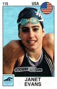 Figurina Janet Evans - Supersport 1988 n. 115 - Panini