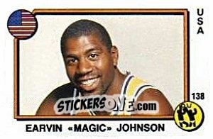Figurina Ervin Magic Johnson - Supersport 1988 n. 138 - Panini