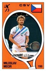 Figurina Miloslav Mecir - Supersport 1988 n. 198 - Panini
