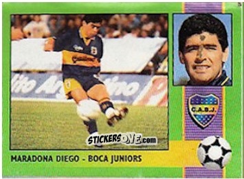 Cromo Diego Armando Maradona - Futbol 1996 n. 28 - Cromy