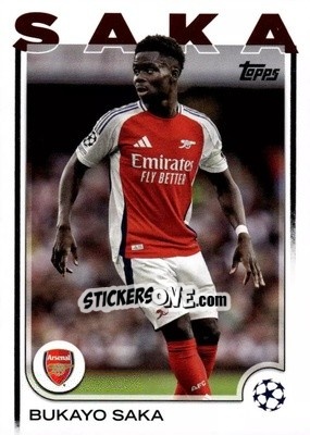 Figurina Bukayo Saka - UEFA Club Competitions 2024-2025
 n. 77 - Topps