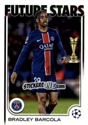 Sticker Bradley Barcola - UEFA Club Competitions 2024-2025
 n. 116 - Topps