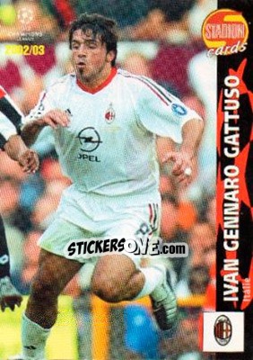 Figurina Gennaro Gattuso - Stadion Cards 2000-2005 n. 596 - Stadion Cards