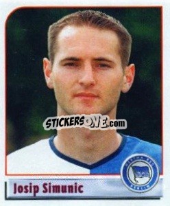 Sticker Josip Simunic - German Football Bundesliga 2001-2002 n. 12 - Panini