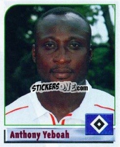 Sticker Anthony Yeboah - German Football Bundesliga 2001-2002 n. 216 - Panini