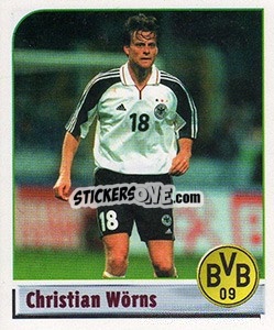 Cromo Christian Wörns - German Football Bundesliga 2001-2002 n. E - Panini