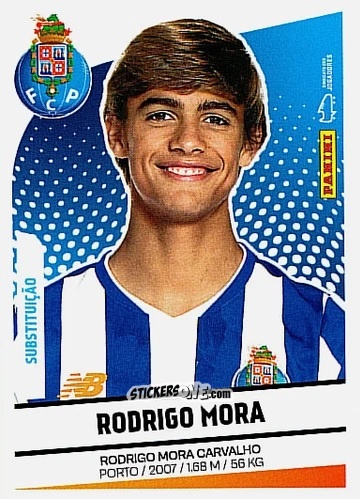 Cromo Rodrigo Mora (Substituições) - Futebol 2024-2025
 n. 280BIS - Panini