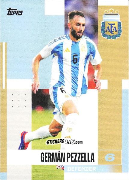 Figurina Germán Pezzella - Argentina 2024 Team Set
 n. 13 - Topps