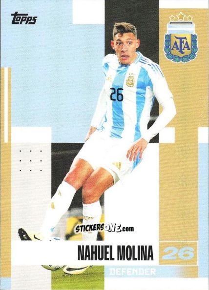 Figurina Nahuel Molina - Argentina 2024 Team Set
 n. 3 - Topps