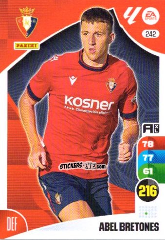 Figurina Abel Bretones - LaLiga 2024-2025. Adrenalyn XL
 n. 242 - Panini