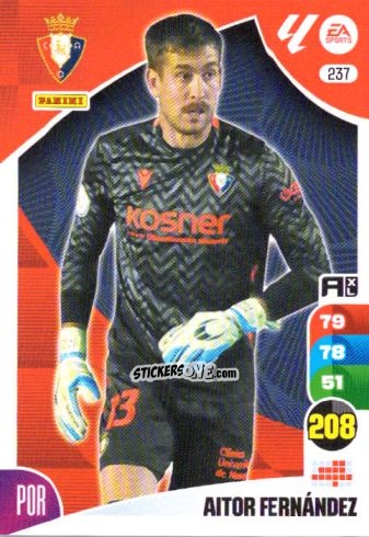 Figurina Aitor Fernández - LaLiga 2024-2025. Adrenalyn XL
 n. 237 - Panini