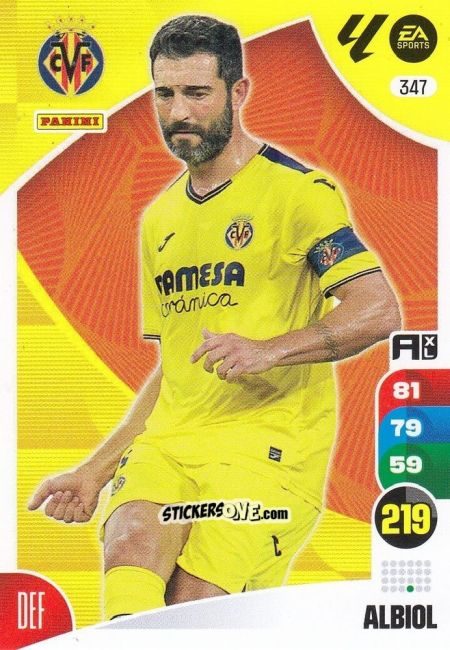 Cromo Albiol - LaLiga 2024-2025. Adrenalyn XL
 n. 347 - Panini