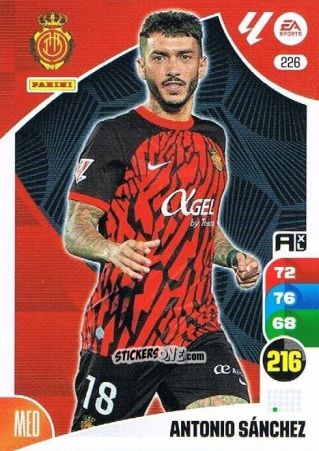 Figurina Antonio Sánchez - LaLiga 2024-2025. Adrenalyn XL
 n. 226 - Panini