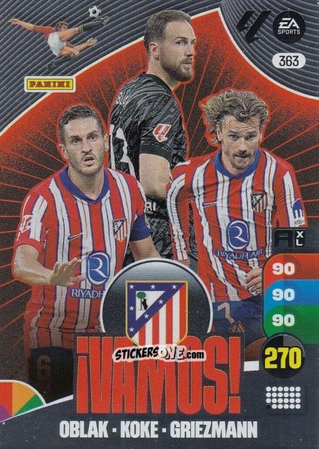 Sticker Oblak / Koke/ Griezmann - LaLiga 2024-2025. Adrenalyn XL
 n. 363 - Panini