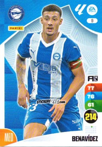 Cromo Benavídez - LaLiga 2024-2025. Adrenalyn XL
 n. 9 - Panini