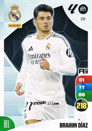Cromo Brahím Díaz - LaLiga 2024-2025. Adrenalyn XL
 n. 212 - Panini