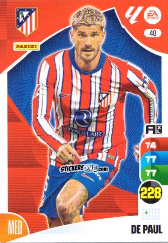 Figurina De Paul - LaLiga 2024-2025. Adrenalyn XL
 n. 48 - Panini