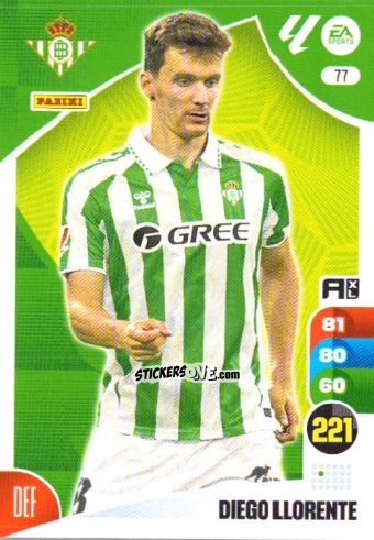 Figurina Diego Llorente - LaLiga 2024-2025. Adrenalyn XL
 n. 77 - Panini
