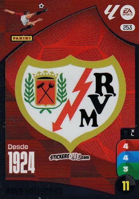 Figurina Escudo RAY - LaLiga 2024-2025. Adrenalyn XL
 n. 253 - Panini