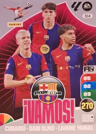Cromo Dani Olmo / Pau Cubarsì / Lamine Yamal - LaLiga 2024-2025. Adrenalyn XL
 n. 364 - Panini