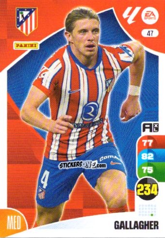Figurina Gallagher - LaLiga 2024-2025. Adrenalyn XL
 n. 47 - Panini