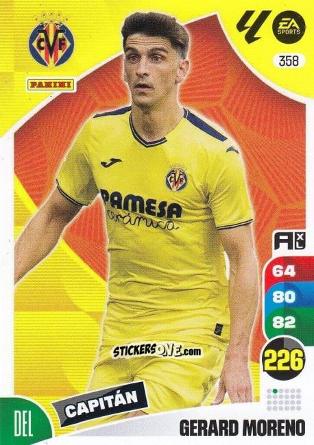 Sticker Gerard Moreno - LaLiga 2024-2025. Adrenalyn XL
 n. 358 - Panini