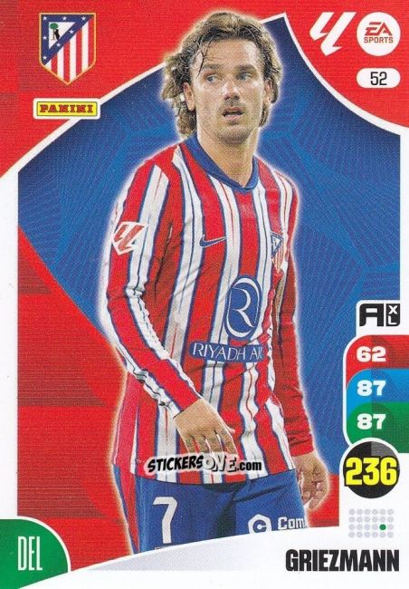 Sticker Griezmann - LaLiga 2024-2025. Adrenalyn XL
 n. 52 - Panini