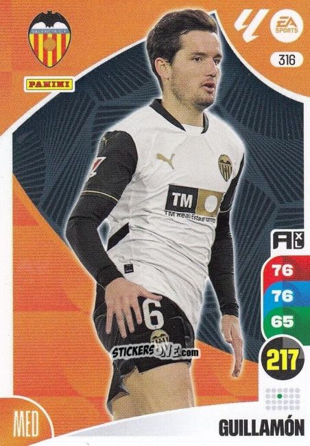 Figurina Guillamón - LaLiga 2024-2025. Adrenalyn XL
 n. 316 - Panini