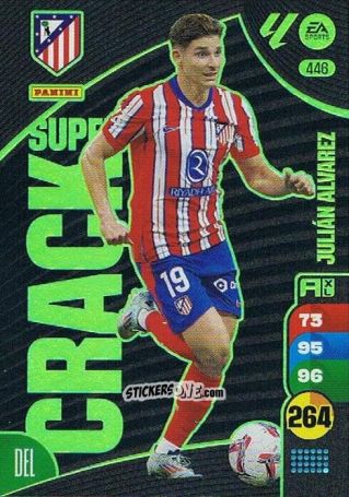 Cromo Julián Álvarez - LaLiga 2024-2025. Adrenalyn XL
 n. 446 - Panini