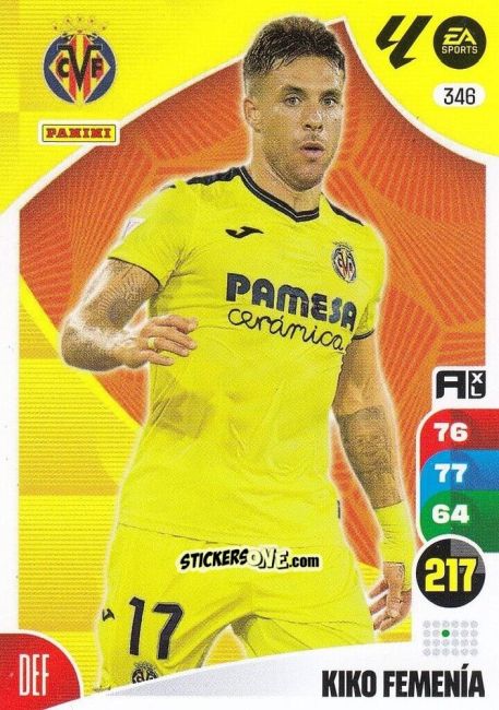 Figurina Kiko Femenía - LaLiga 2024-2025. Adrenalyn XL
 n. 346 - Panini