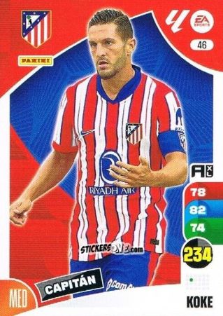 Cromo Koke - LaLiga 2024-2025. Adrenalyn XL
 n. 46 - Panini